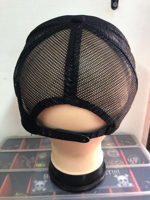 Black printed cap with mesh back side Kawasaki